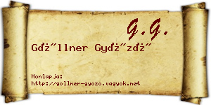 Göllner Győző névjegykártya