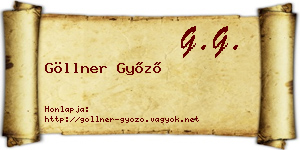 Göllner Győző névjegykártya
